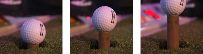 Die Höhe des Golfballes lässt sich automatisch verstellen